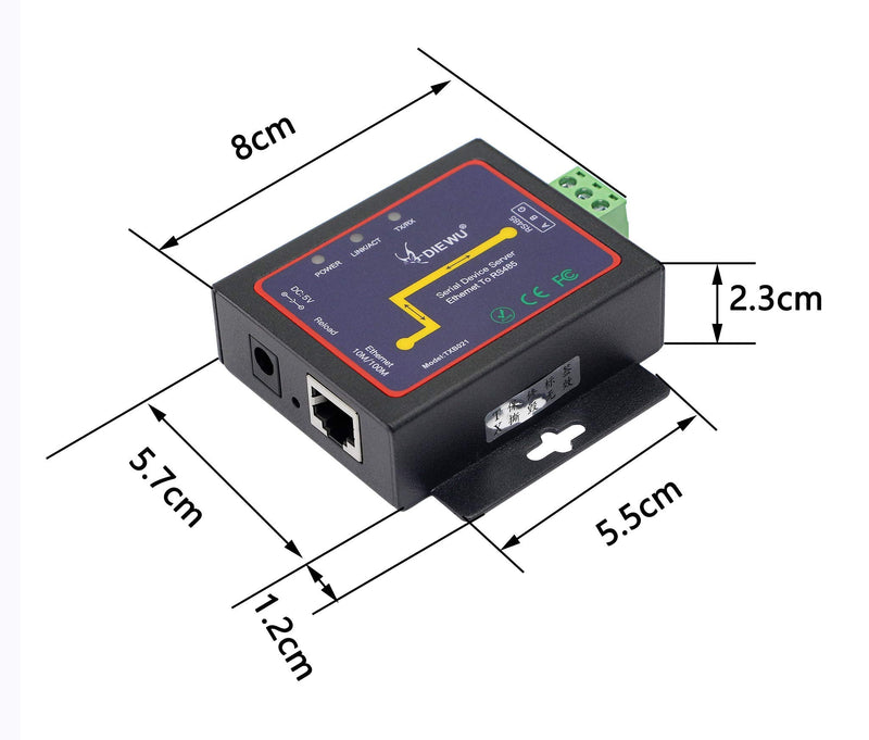 [Australia - AusPower] - CERRXIAN RS485 to Ethernet RJ45 TCP / IP Serial Device Server Converter Transparent Transmission Serial Data Communication Device Support Web Management System 