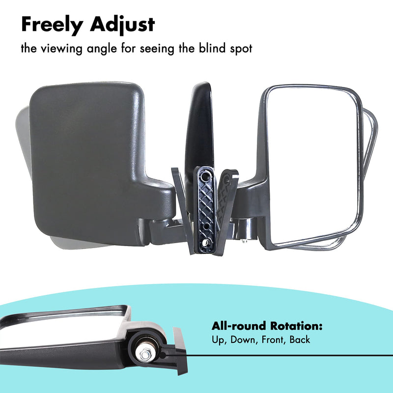[Australia - AusPower] - 10L0L Golf cart side mirrors for Club Car EZ-GO Yamaha and Others 