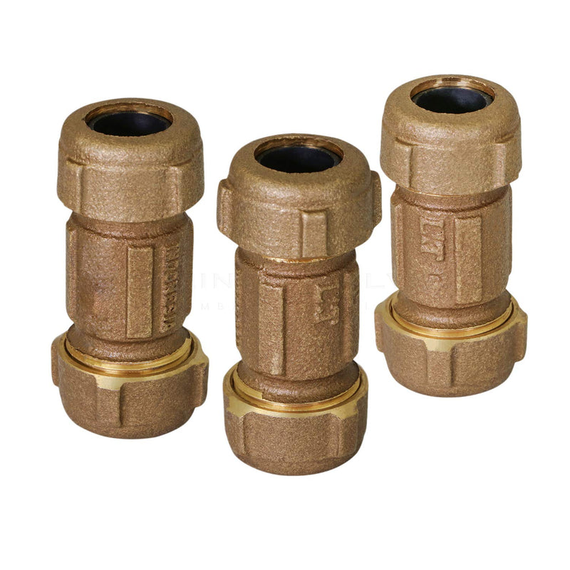 [Australia - AusPower] - Midline Valve RSC2256 Compression Coupling Fitting, with Packing Nut, Brass 3/4 in. Diameter x 3 in. Length Single Pack 3/4 in. X 3 in. Length 