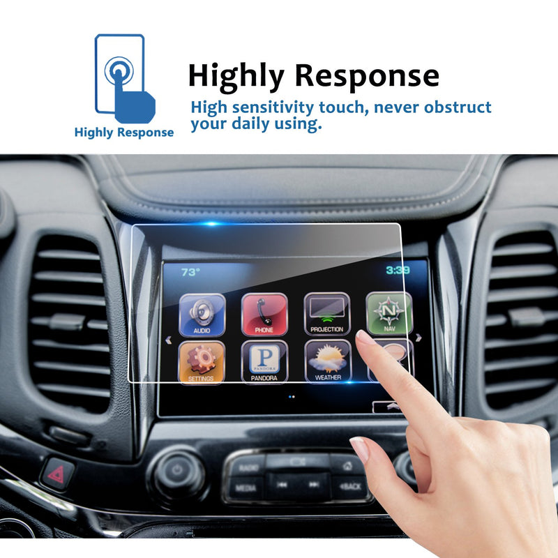 [Australia - AusPower] - LFOTPP Car Navigation Screen Protector for 2014-2018 2019 2020 Chvey Impala 8 Inch MyLink,Tempered Glass 9H Hardness Car Infotainment Stereo Display Center Touchscreen Protective Film 