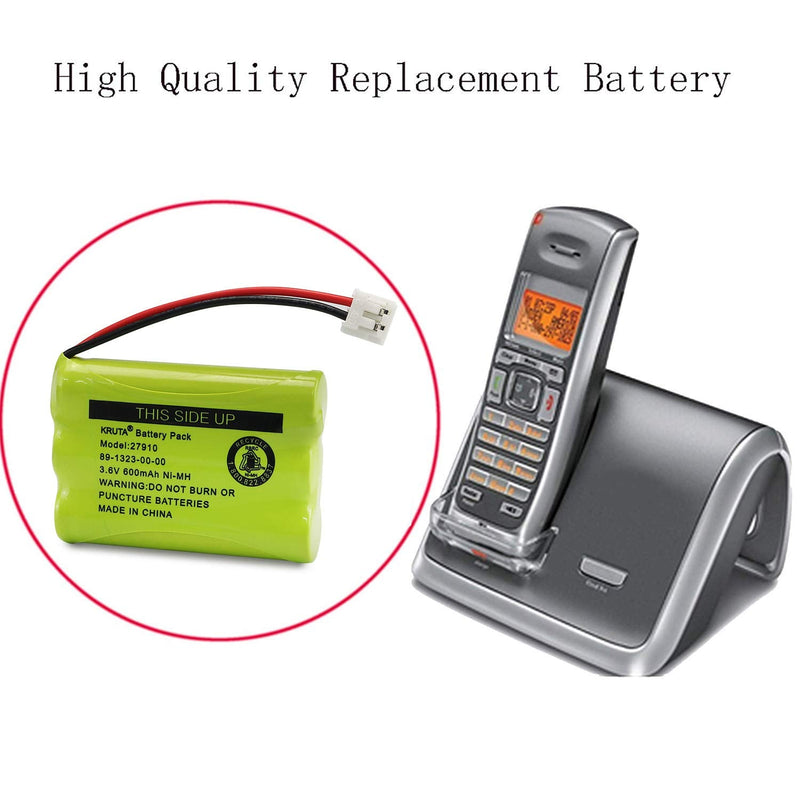 [Australia - AusPower] - Kruta 27910 Cordless Telephone Battery Compatible with AT&T 89-1323-00-0 Motorola SD-7501 RadioShack 23-959 23-894 Ni-MH 3.6V(Pack 2) Pack 2 