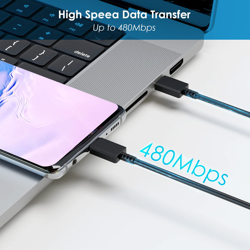 [Australia - AusPower] - 25W USB C Super Fast Charger,2 Packs Type C Charger with 10ft Long Cable,Compatible with Samsung Galaxy S23 Ultra/S23/S23+/S22/S22 Ultra/S22+, S21 Ultra, S20 Ultra/Note 20 