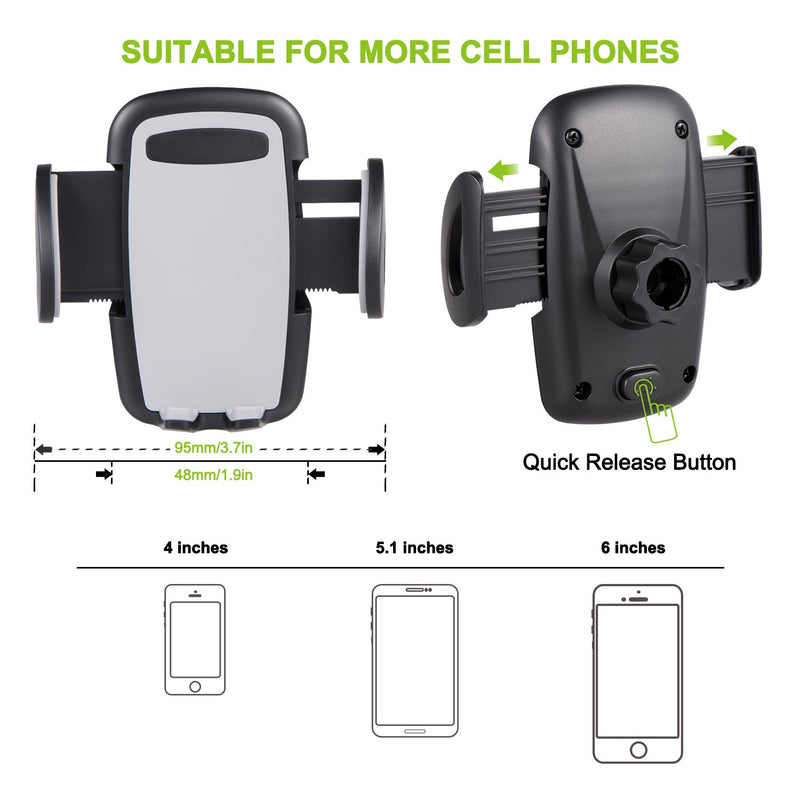 [Australia - AusPower] - Phone Holder for Car, Car Phone Mount Car Holder Universal Car Cell Phone Holder Dashboard Compatible I Phone Xs,XS MAX,XR,X,8 