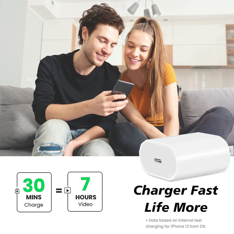 [Australia - AusPower] - iPhone 13 Charger, IPREMIUM 25W USB C Power Delivery Charger Type C Wall Adapter, USB C Charger Block for iPhone 13/13 Pro Max/13 Pro/13 Min, iPhone 12/12 Pro Max, iPhone 11 Pro Max SE, AirPods Pro 