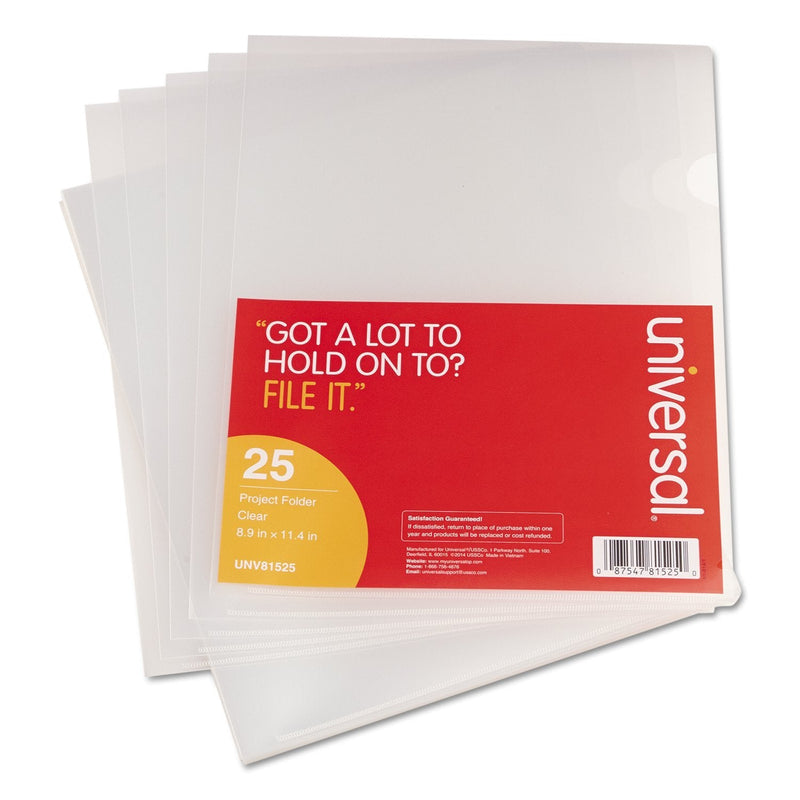 [Australia - AusPower] - Universal 81525 Project Folders, Jacket, Poly, Letter, Clear (Pack of 25) 