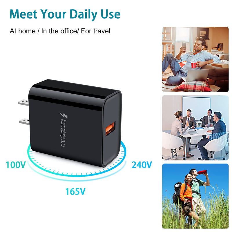 [Australia - AusPower] - Adaptive Fast Charger Android Charger for Samsung Galaxy S7 Edge S6 S5 J3 J3V J7 J7V J5,Moto G5 G4 E6 E5 E4,LG Stylo 3 2 G4 K50 K40 K22 K20,Tablet,Android Phone,HTC, 3ft Fast Charging Micro USB Cable 