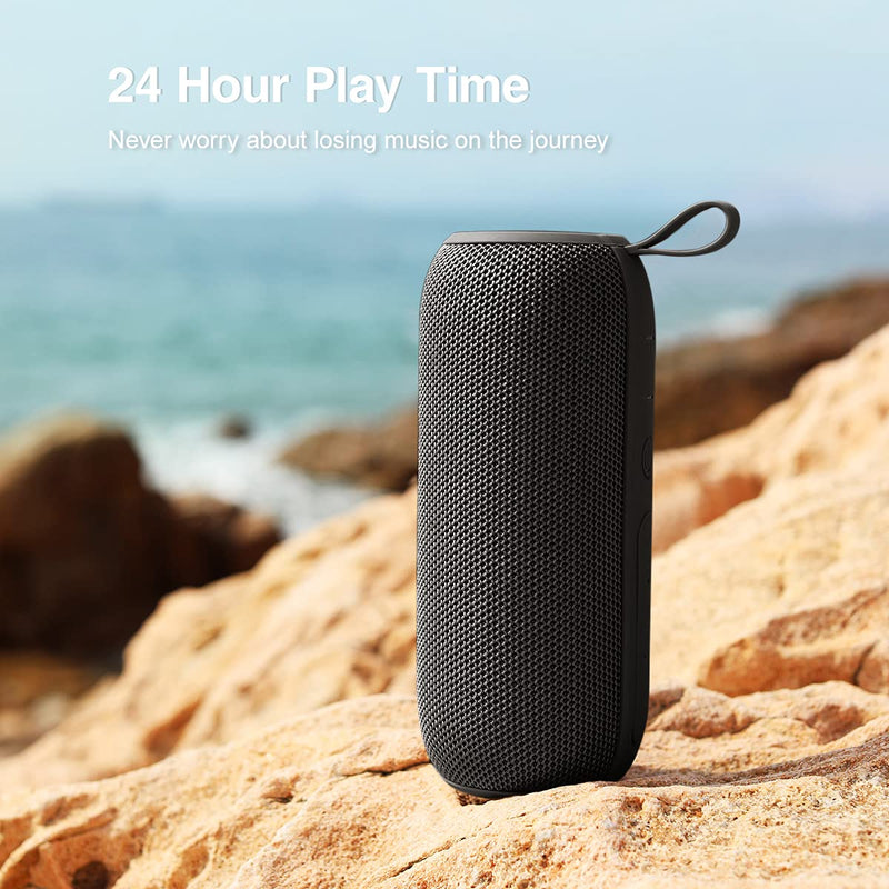 [Australia - AusPower] - SANAG Portable Bluetooth Speaker, 360 HD Surround Loud Sound and Deep Bass, 25W Wireless Stereo Dual Pairing, IPX7 Waterproof, Bluetooth 5.0, 24H Playtime for Outdoors, Travel, Home and Party Black 