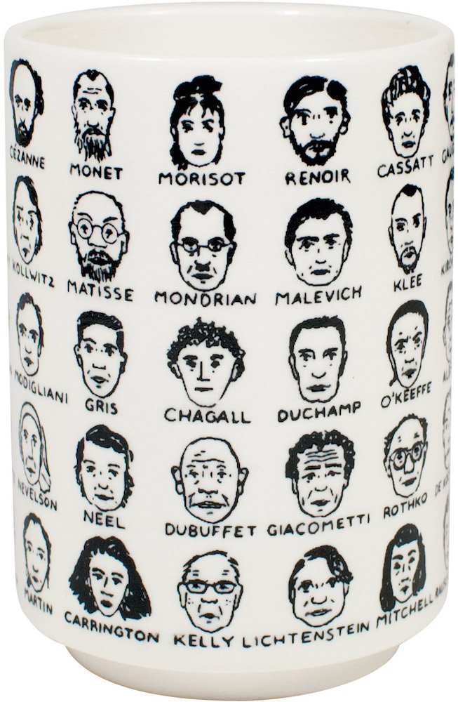 [Australia - AusPower] - It's Hard to Get a Handle on Modern Art - Porcelain Tea Cup Featuring 65 Artists 