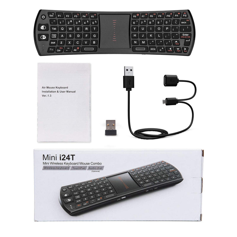 [Australia - AusPower] - Mini Wireless Keyboard,Rii Wireless 2.4G Keyboard with Touchpad Mouse Combo for PC,Android TV Box,Linux,Windows (K24T-US) K24T-US 