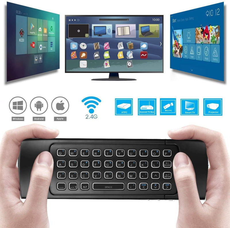 [Australia - AusPower] - Air Mouse,MX3 Pro Backlit Mini Keyboard,Voice Remote Control,Mini Wireless Keyboard & IR Learning Air Mouse Remote,Best for Raspberry Pi 4 Android Smart Tv Box HTPC IPTV PC Pad Xbox MX3 Voice Backlit 