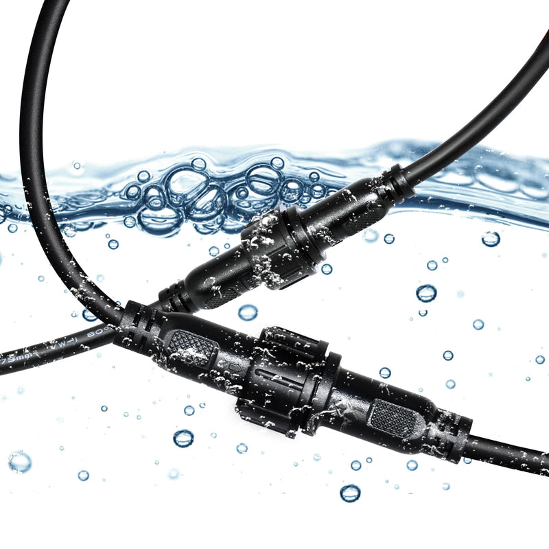 [Australia - AusPower] - CHCSHH 2 pin led Strip Connector 18AWG IP65 Male Female Connector 7.87in Extension Cable for Car,Truck,Boat,Indoor/Outdoor LED Waterproof Connectorï¼ˆ5 Pairsï¼‰. waterproof connectors 2pin 