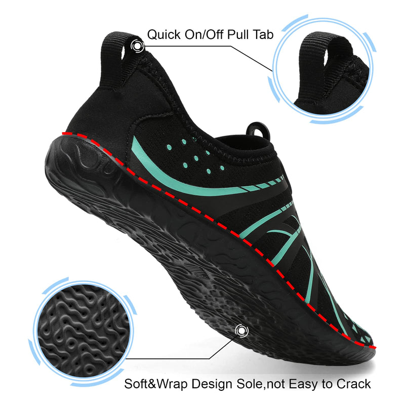 [Australia - AusPower] - Womens and Mens Water Shoes Breathable Quick Dry Soft Barefoot Aqua Socks for Swim Beach Surf Yoga Sport 5.5-6.5 Women/5-6 Men Jiao Blblue 