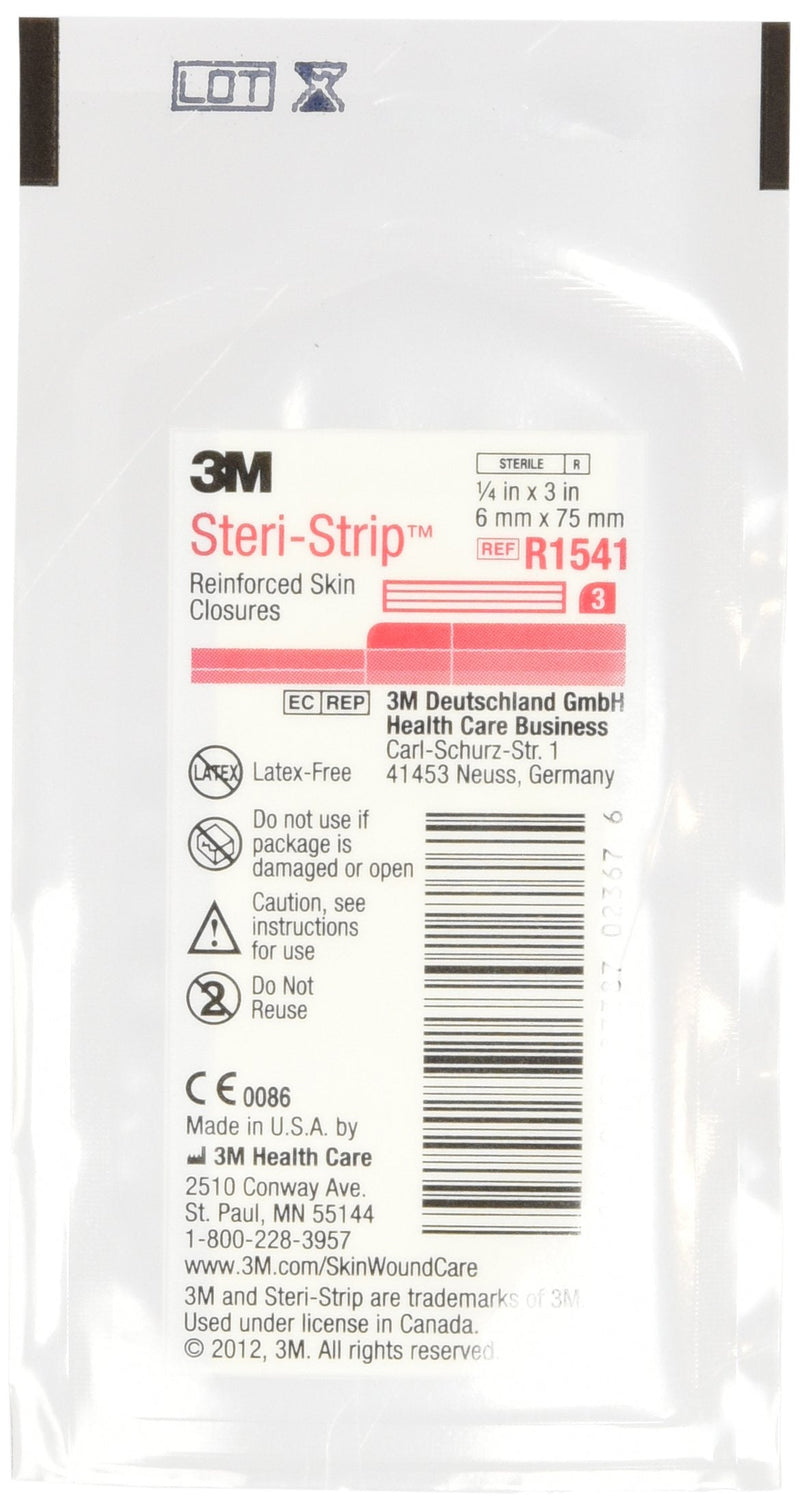 [Australia - AusPower] - 3M Healthcare Steri Strip Skin Closure, Reinforced, 1/ 4" x 3", 50 per Box (88R1541) Category: Specialty Dressings Woundcare Products 