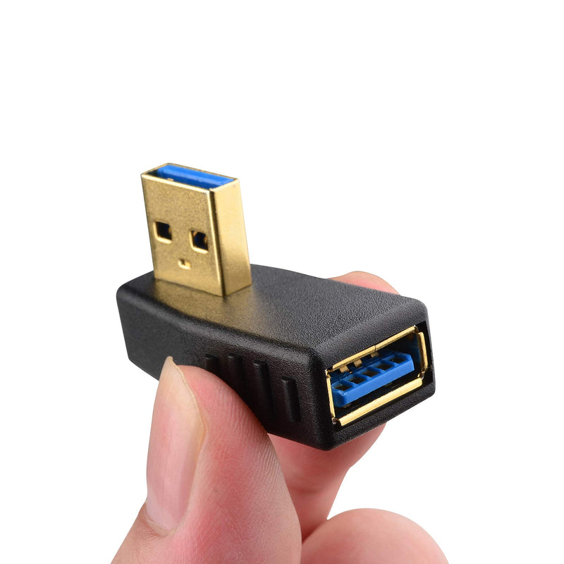 [Australia - AusPower] - Cable Matters 2-Pack 90 Degree Right Angle USB Adapter Gender Changer 