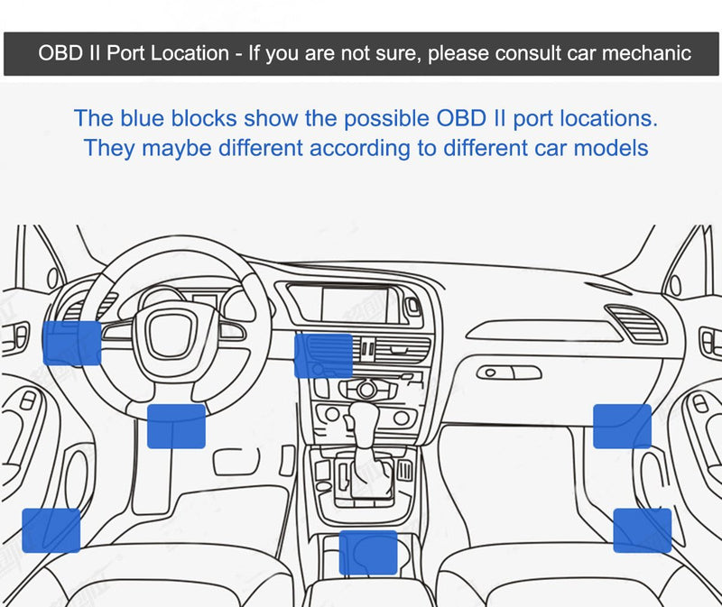 [Australia - AusPower] - EKYLIN OBDII Charging Cable Micro USB Power Adapter - 16Pin OBD2 Connector Direct Link Charger for for Dash Cam Car DVR GPS - 3M/11.5FT Wire - 12-24V 