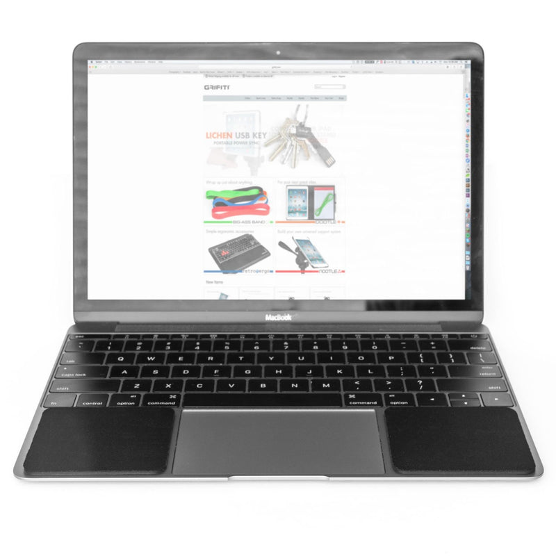 [Australia - AusPower] - Grifiti Small Slim Palm Pads are Notebook Wrist Rests with Tacky Silicone to Reposition for MacBooks and Laptops with Sharp Edges and Hard Surfaces (2 Small 3 x 2.75 inches Each) 