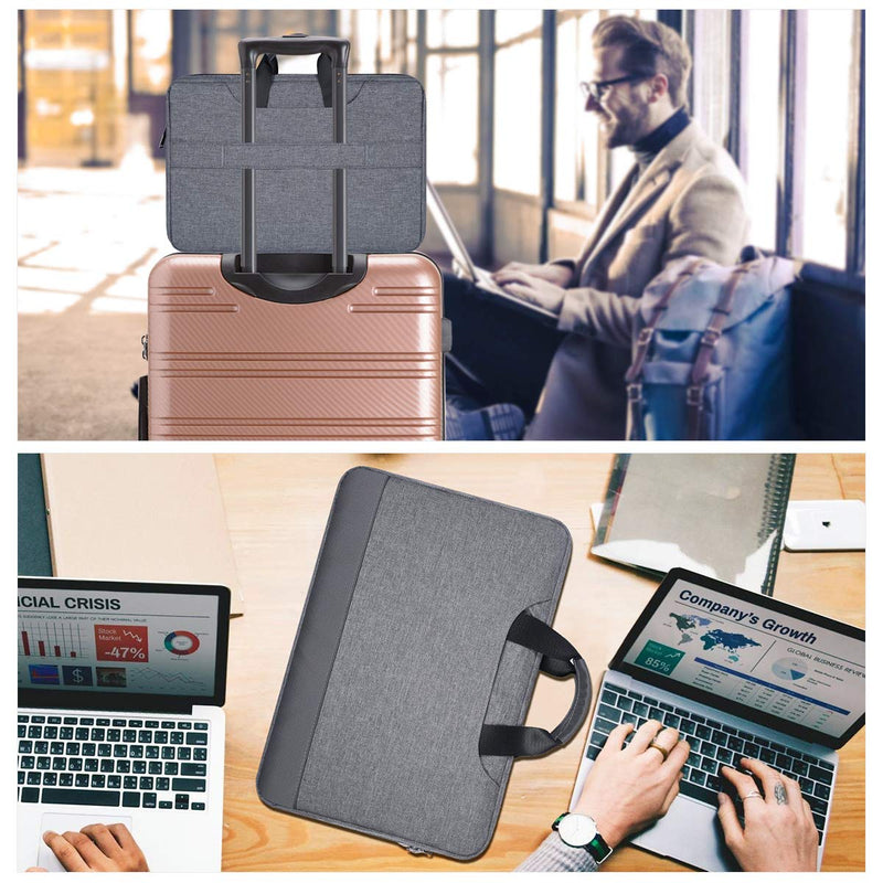 [Australia - AusPower] - 13.5 15 Inch Laptop Case, Men Women Laptop Bag Sleeve with Electronics Organizer for Dell Inspiron 13, Surface Laptop 3/2 13.5, HP Pavilion x360/EliteBook 840 14, Lenovo ThinkPad X1 Carring Bag, Gray 13.5-15 Inch 