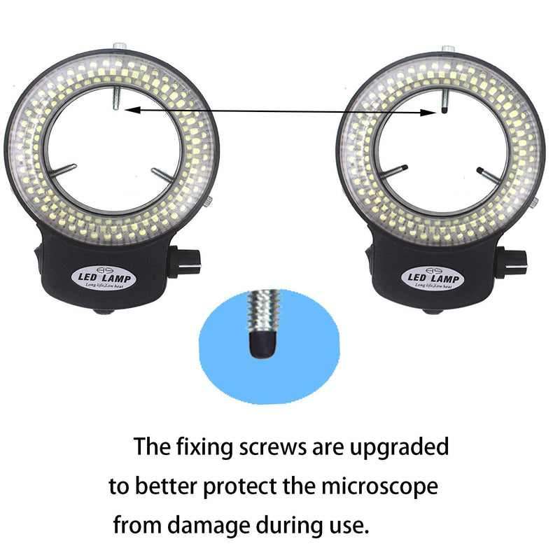 [Australia - AusPower] - LED-144-ZK Black Adjustable 144 LED Ring Light Illuminator for Stereo Microscope (144 LED Ring Light) 