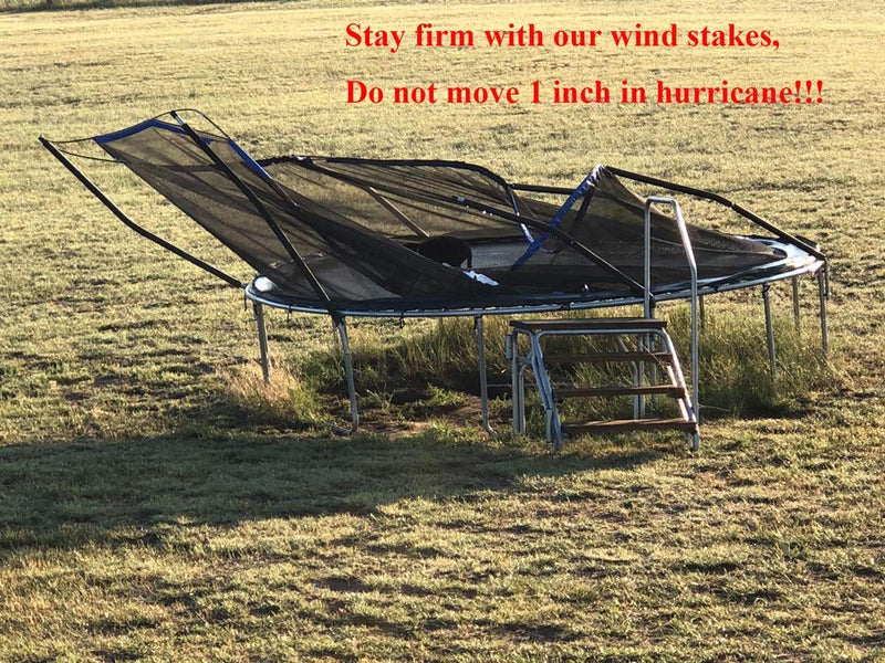 [Australia - AusPower] - Uniprime Trampoline Stakes U Shaped Anchors Heavy Duty Metal - Long Trampolines Ground Wind Stakes for Soccer Goals, Camping Tents, Garden Decoration 