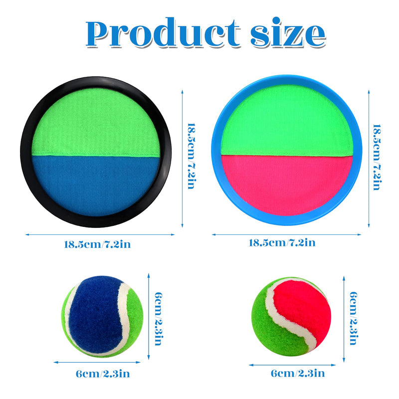 [Australia - AusPower] - jxzdle Toss and Catch Ball Game Outdoor Game for Kids Backyard Games Beach Game for Kids Easter Gift(Upgraded) (4 Paddles 4 Balls) 