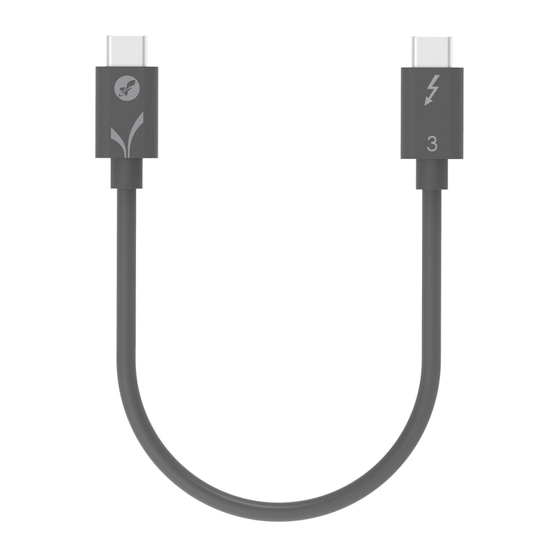 [Australia - AusPower] - Sabrent Thunderbolt™ 3 (Certified) USB Type-C Cable | up to 40 Gbps | Supports 100W (5A, 20V) Charging | E-Mark Chip | (7.8"/ 20 cm) in Gray (CB-T320-GRY) 