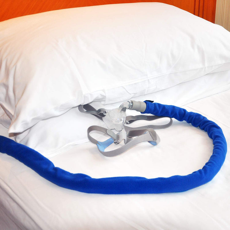 [Australia - AusPower] - JAKIA 2022 Updated CPAP Hose Tube Cover Wrap Insulator Protector,6.2 ft Long Double Fabric Soft Fleece with Full Length Zipper,Soft Surface Safe and Comfortable 2 Hose Bushing and 1 Hose Clip Included 
