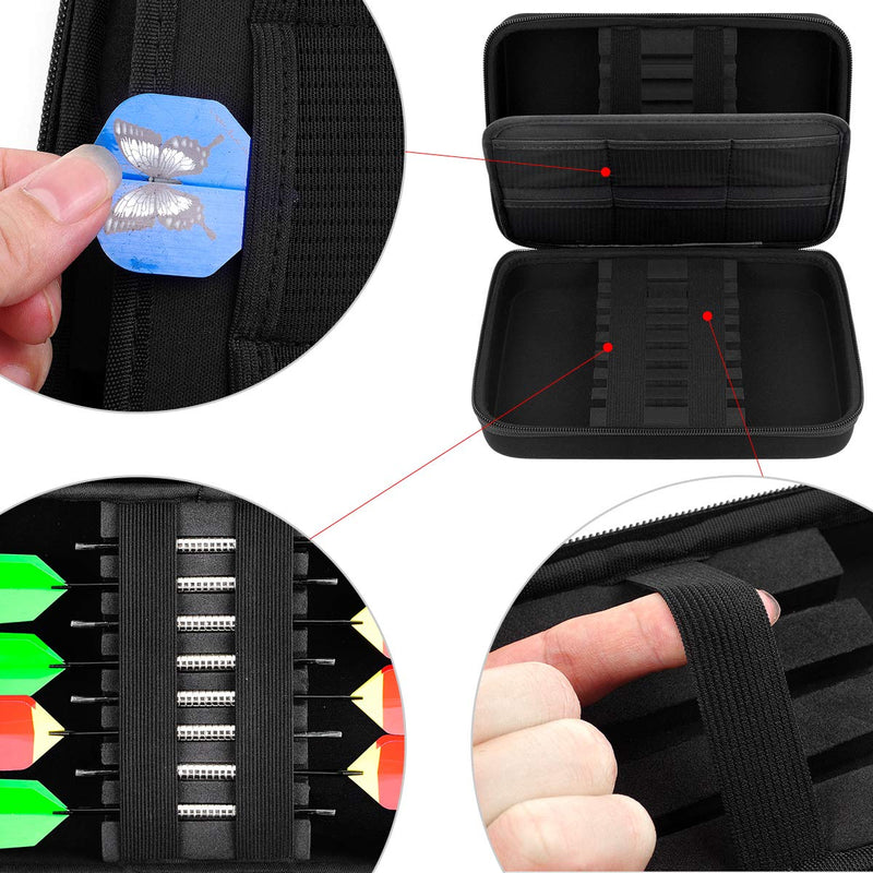 [Australia - AusPower] - GWCASE Dart Case for 16 Steel Tip and Soft Tip Darts, Dart Carrying Storage Holder Fits for Dart Tips, Shafts and Flights (Box Only) 