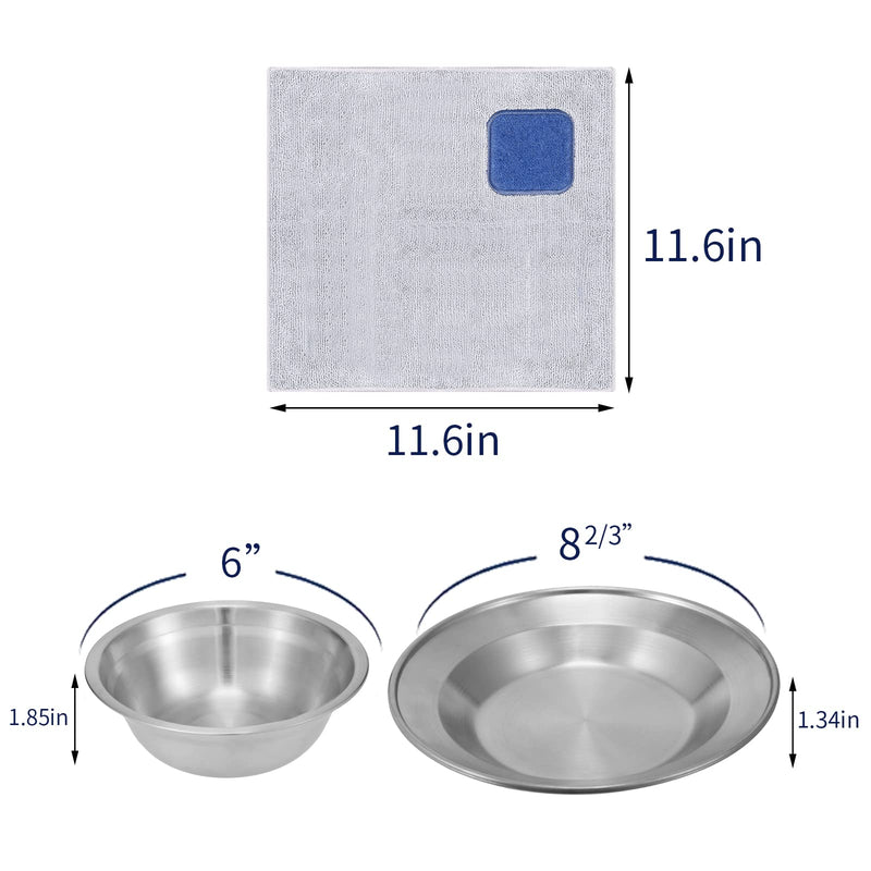 [Australia - AusPower] - Outdoor Camping Mess Kit - 1 to 2 Persons Camping Dishes Includes Cups, Bowls, Dishes, Knives, Forks, Spoons, Etc, Camping Dinnerware Set with Mesh Bag is Easy to Carry Camping Tableware Set 