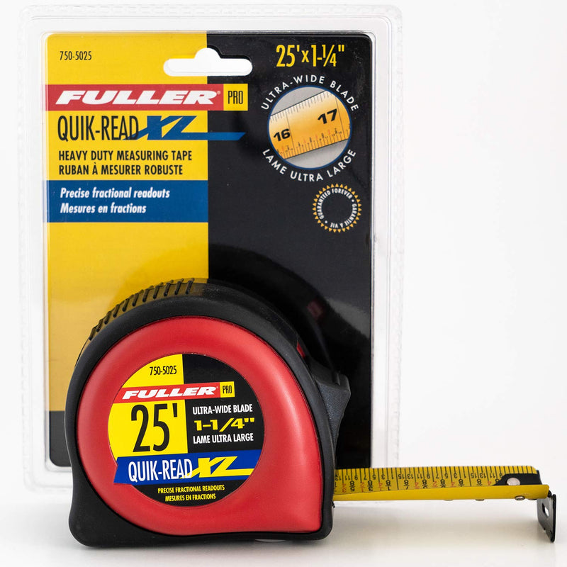 [Australia - AusPower] - Fuller Tool 750-5025 25 Feet Heavy Duty XL Tape Measure, Retractable Measuring Metric Tape 