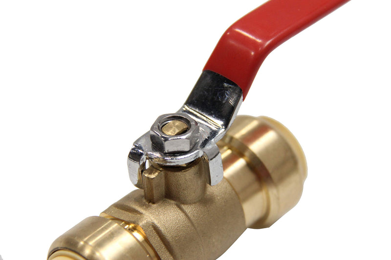 [Australia - AusPower] - (Pack of 2) EFIELD 1/2 Inch Push-Fit Full Port Ball Valve for Hot and Cold Water with a Disconnect Clip,Brass UPC Certified 1/2 Inch(Pack of 2) 