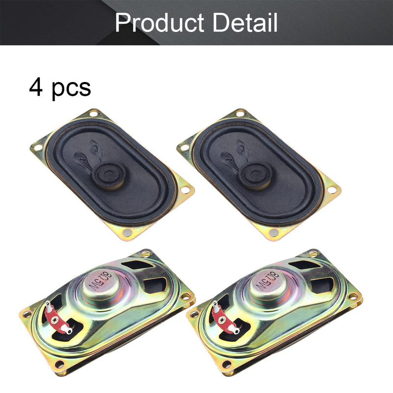 [Australia - AusPower] - Fielect 4Pcs DIY Magnetic Speaker 5W 8 Ohm 70 x 40mm (L x W) Rectangle Shape Replacement Loudspeaker 