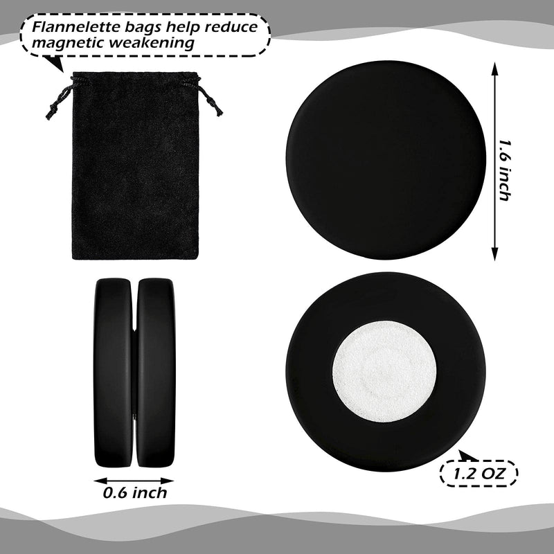[Australia - AusPower] - Round Magnetic Drapery Weights Shower Curtain Weights Strong Tablecloth Magnets Curtain Weights Waterproof Magnetic Curtain Weights for Drapery Curtain Tablecloth (Black, 6 Pairs) Black 