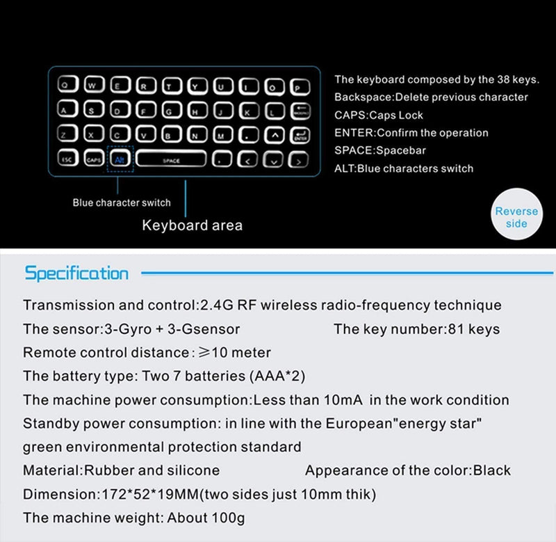 [Australia - AusPower] - Air Mouse,MX3 Pro Backlit Mini Keyboard,Voice Remote Control,Mini Wireless Keyboard & IR Learning Air Mouse Remote,Best for Raspberry Pi 4 Android Smart Tv Box HTPC IPTV PC Pad Xbox MX3 Voice Backlit 