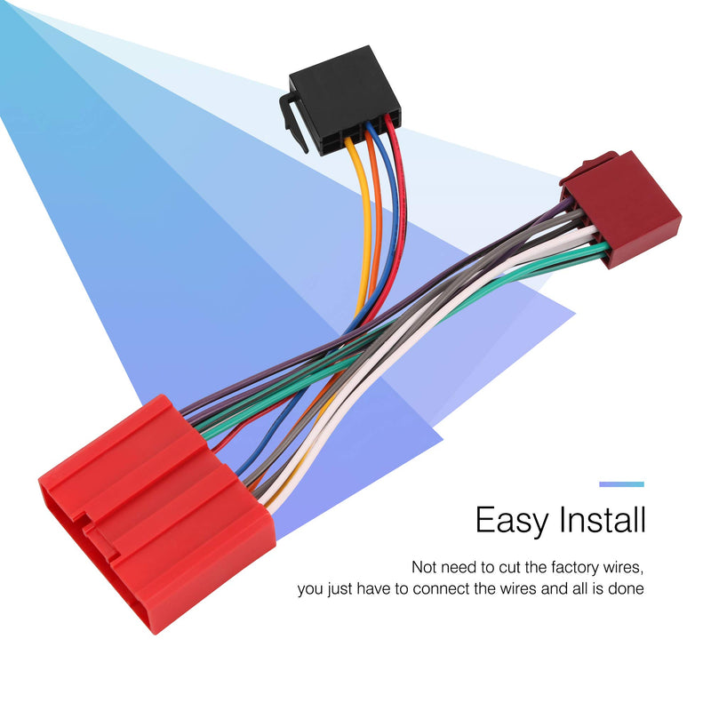 [Australia - AusPower] - RDBS Car Stereo Radio Wiring Harness Aftermarket Connector Fit for Mazda 2001-2007 
