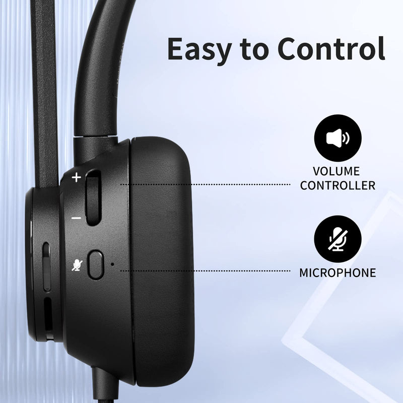 [Australia - AusPower] - USB Headset with Microphone Noise Cancelling, Ultra Comfort Wired Computer Headset with Mute for Business Skype, Zoom, Call Center, Office, Home USB 