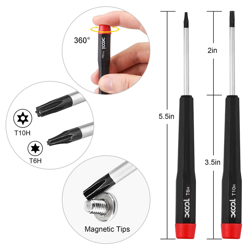 [Australia - AusPower] - XOOL Tri Tip Screwdriver, 17 in 1 Professional Screwdriver Game Bit Repair Tools Kit for Switch JoyCon PS3 PS4 PS5 Xbox One 360 Gamebit NES SNES DS Wii GBA 
