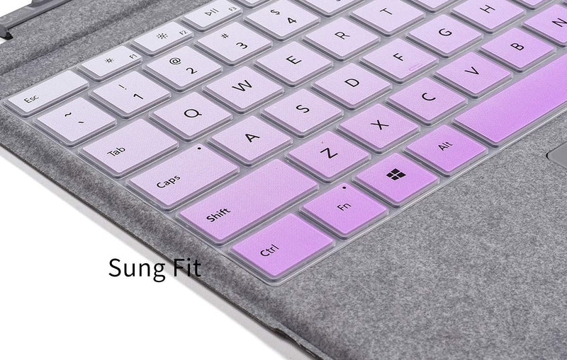 [Australia - AusPower] - CaseBuy Keyboard Cover for New Microsoft Surface Pro 7 12.3 inch 2020+ / Surface Pro 6 2018 / Surface Pro 5 2017 / Surface Pro 4, Surface Pro Accessories, Ombre Purple 