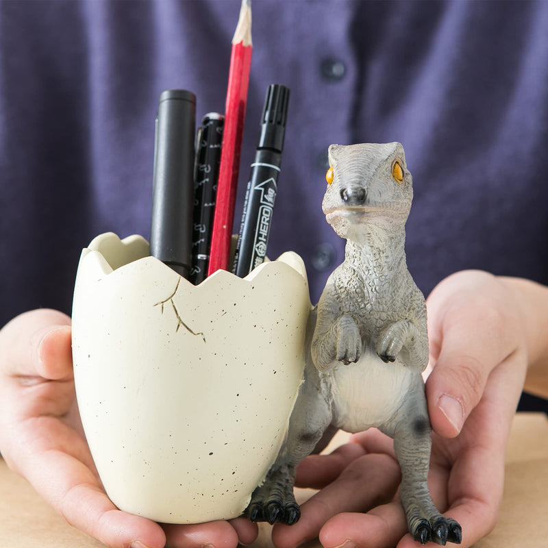 [Australia - AusPower] - Ballis Cute Pencil Holder Funny Dinosaur Desk Accessories,Pen Organizer for Home and Office Decorative Supplies,Decor Toothcup,Resin Gift for Man and Women 