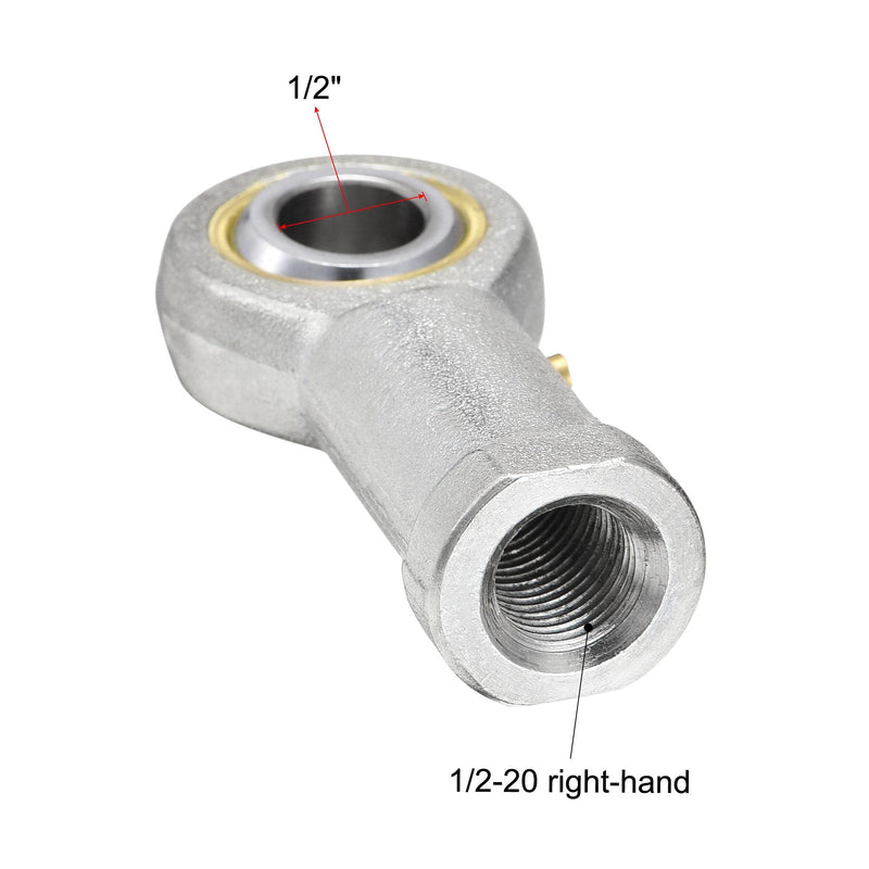 [Australia - AusPower] - uxcell PHSB8 Rod End Bearing 1/2-inch Bore Pre-Lubricated Bearing 1/2-20 Female Thread Right Hand 1/2" 