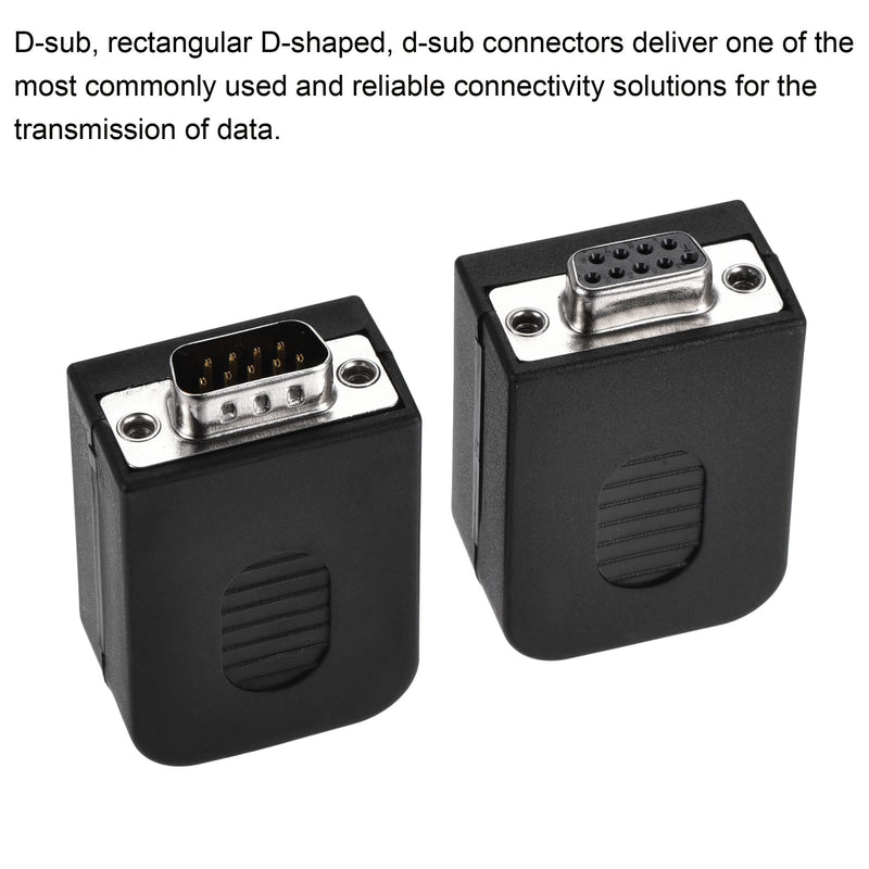 [Australia - AusPower] - MECCANIXITY D-sub DB9 Male Plug and D-sub DB9 Female Socket Board Connector RS232 Serial Port Solderless Terminal Block Adapter 