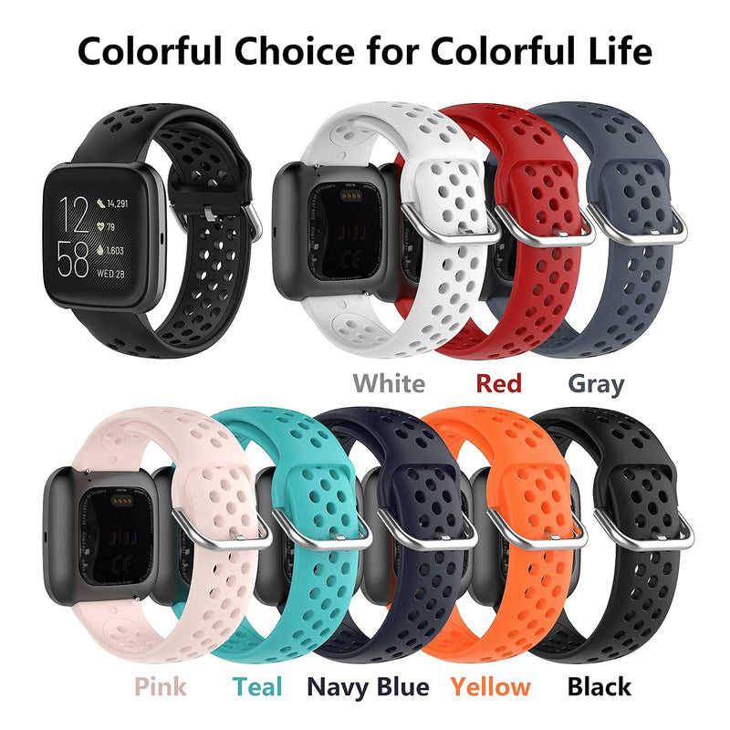 [Australia - AusPower] - HOMTERN Compatible with Fitbit Versa 2 Bands,Fitbit Versa bands and Fitbit Versa Lite Bands,Silicone Replacement Smartwatch Sport Bands Flexible Durable Watch Straps for Kids Women Man Pink 