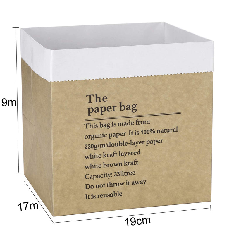 [Australia - AusPower] - 10PCS Kraft Paper Florist Flower Gift Packaging Bags Bouquet Wrapping Boxes Durable Reusable Thicken Paper Grocery Retail Bags Small-Large Size Printed Black Letters Take Out Bags without Handle Kraft Small Size 