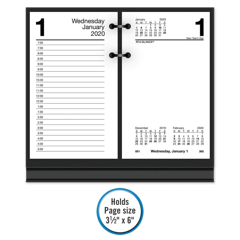 [Australia - AusPower] - AT-A-GLANCE Loose-leaf Desk Calendar Base for 3.5 x 6 Inch Page Size, Black (E17-00) E17 