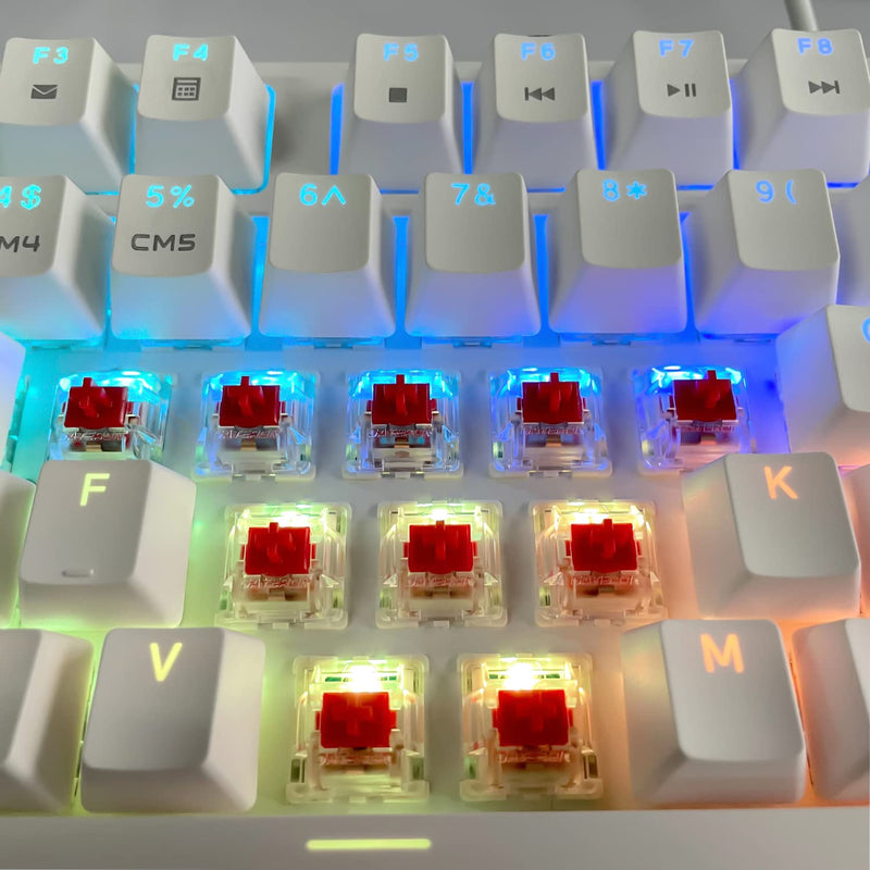 [Australia - AusPower] - Gateron G Red Pro Switches Pre-lubed 3pin RGB SMD Linear for Gaming Mechanical Keyboard(36 Pcs,Red) 36 PCS 
