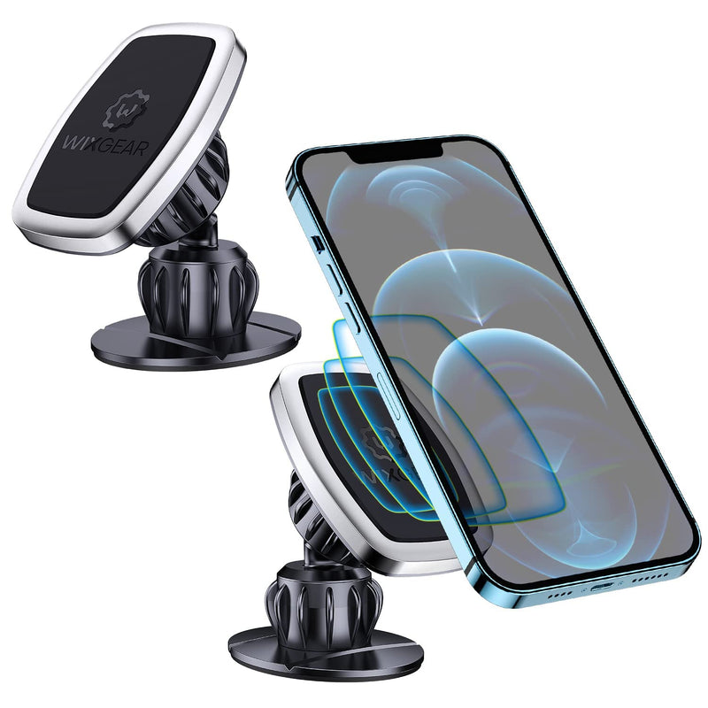 [Australia - AusPower] - WixGear Universal Stick On Swivel Mount (2 Pack) Dashboard Magnetic Phone Holder for Car, Phone Mount for Car for Cell Phones and Mini Tablets with Fast Swift-snap (New Upgraded Swivel Stick On Mount) 