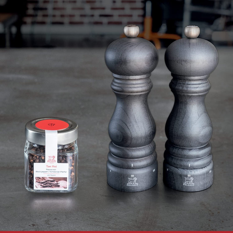 [Australia - AusPower] - Peugeot - Paris u’Select Manual Salt Mill - Adjustable Grinder - Beechwood, Graphite Finish 18cm - 7in 