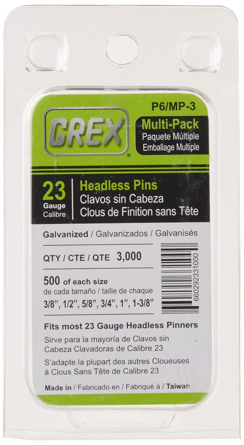 [Australia - AusPower] - GREX P6/MP-3 23 Gauge Multi-Pack Headless Pins (3,000 per box) Original version 