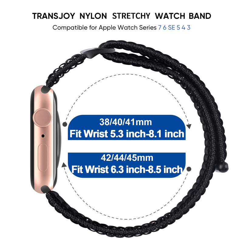 [Australia - AusPower] - 4 Pack Nylon Stretchy Bands Compatible for Apple Watch 7 Band 45mm 41mm 38mm 42mm 40mm 44mm Women Men,Adjustable Solo Loop Sport Strap for iWatch Series 3 4 5 6 SE Patent(Pink Sand,41MM) Lilac/Pink Sand/White/Black 38MM/40MM /41MM 