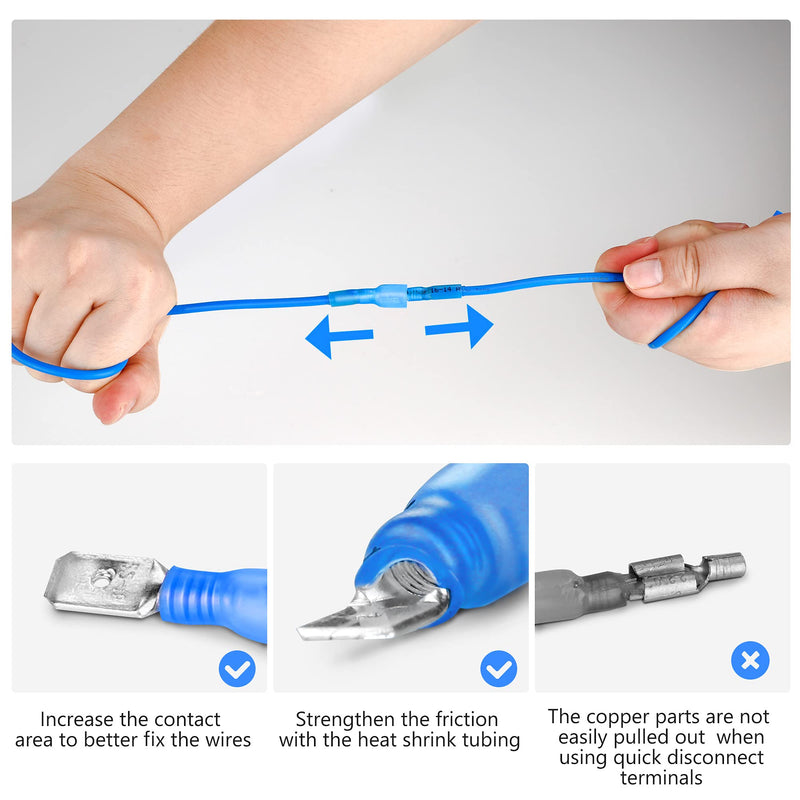 [Australia - AusPower] - Kuject Heat Shrink Wire Connectors, Multipurpose Waterproof Electrical Wire Terminals kit, Insulated Crimp Connectors Ring Fork Spade Butt Splices for Automotive Marine Boat Truck (200PCS) 200PCS 