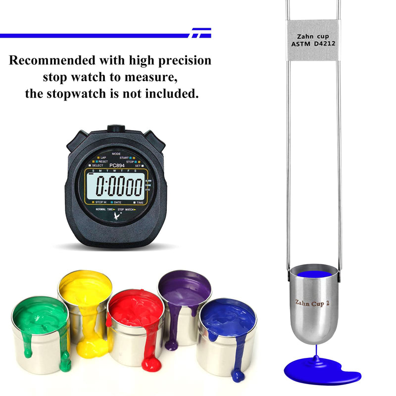 [Australia - AusPower] - Zahn Cup Immersion Viscosity Cup, Dip Type Stainless Steel Viscometers for Test The Viscosity of Newtonian or Approximate Newtonian Liquid (NO.3) NO.3 